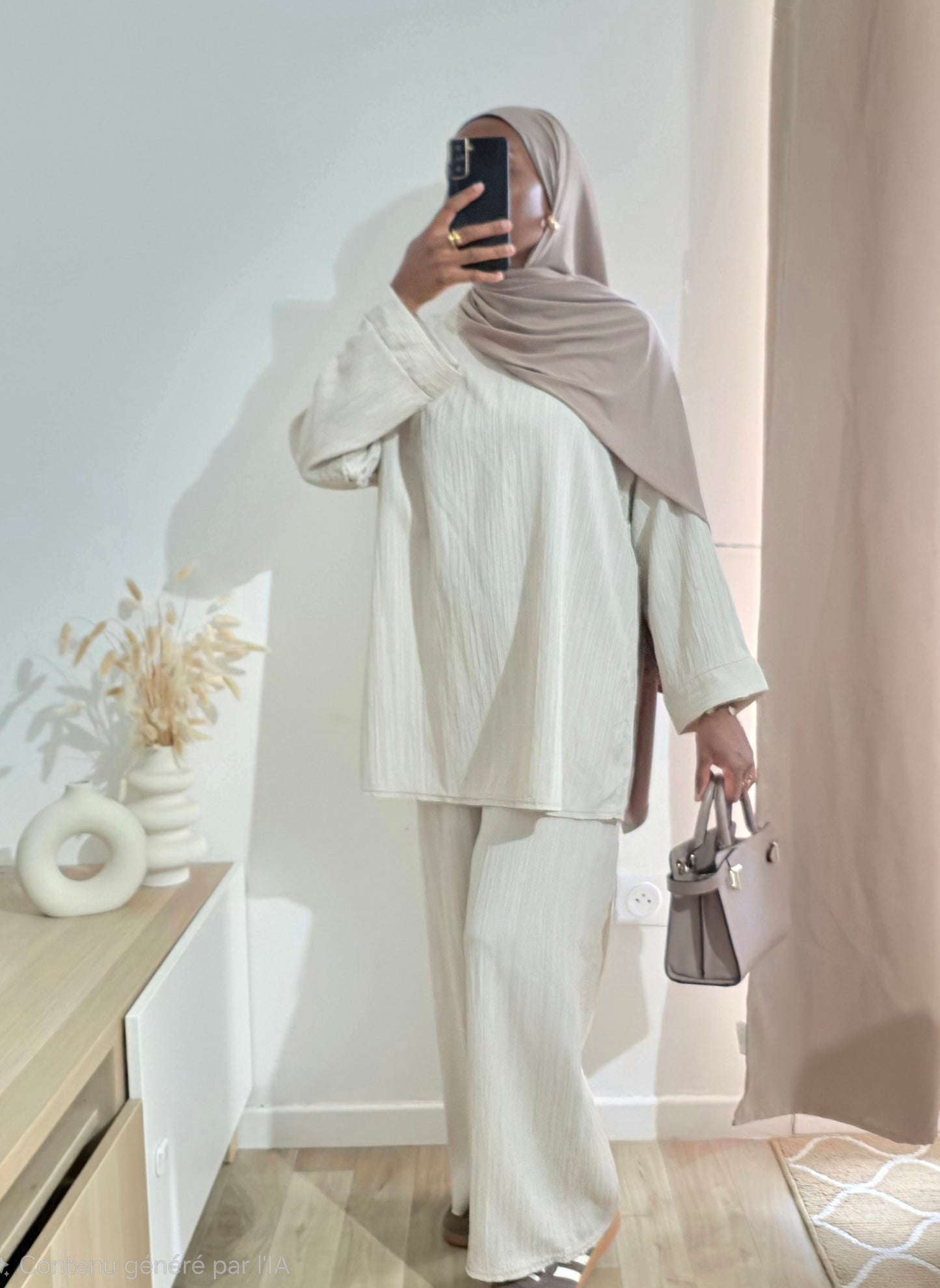 Ensemble texturé Lilyah beige