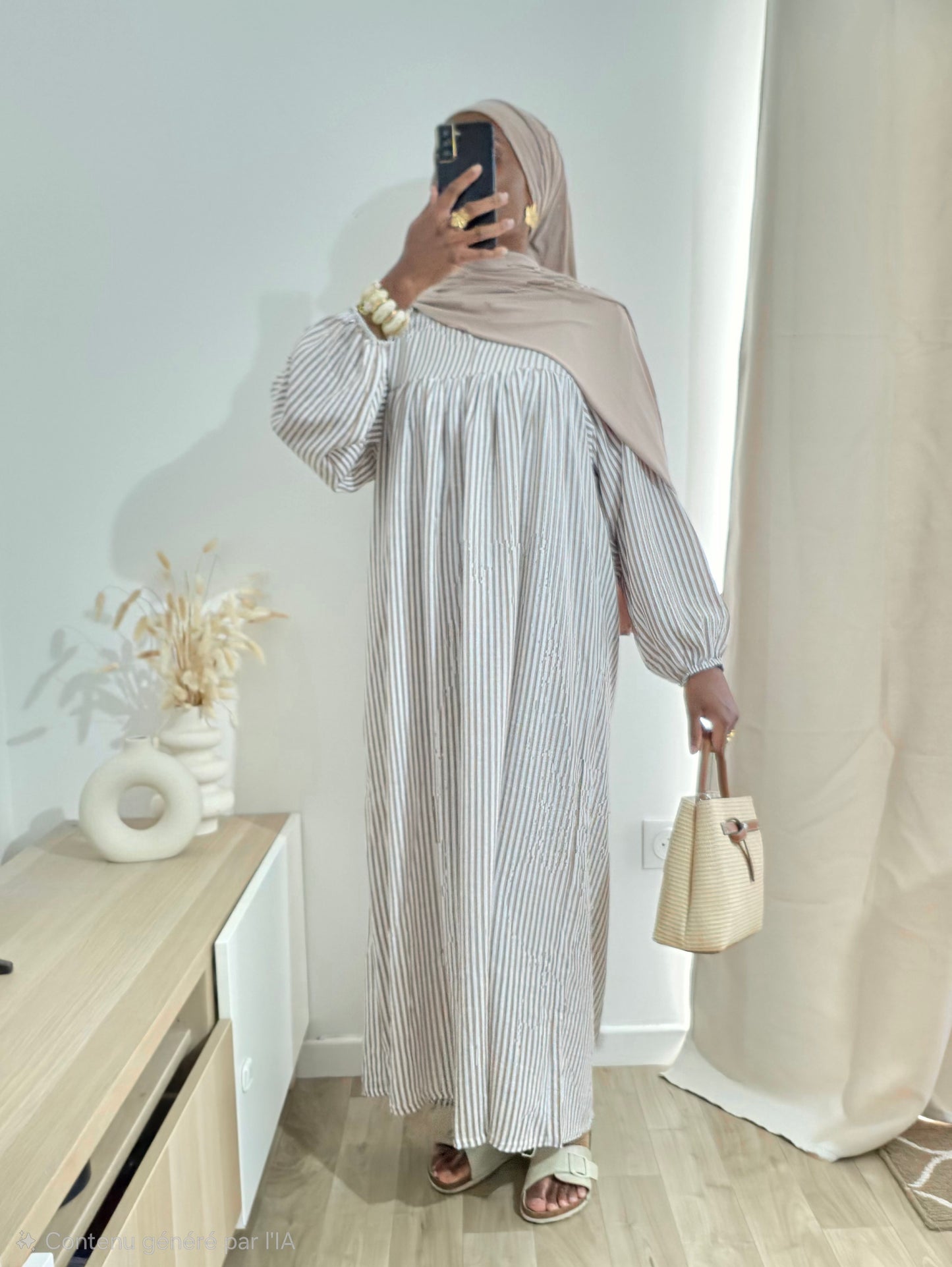 Robe Jade taupe