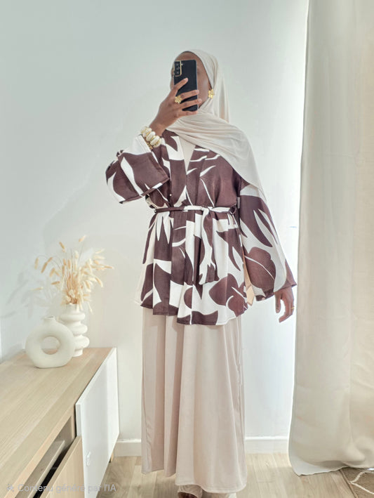 Ensemble robe Aya Marron