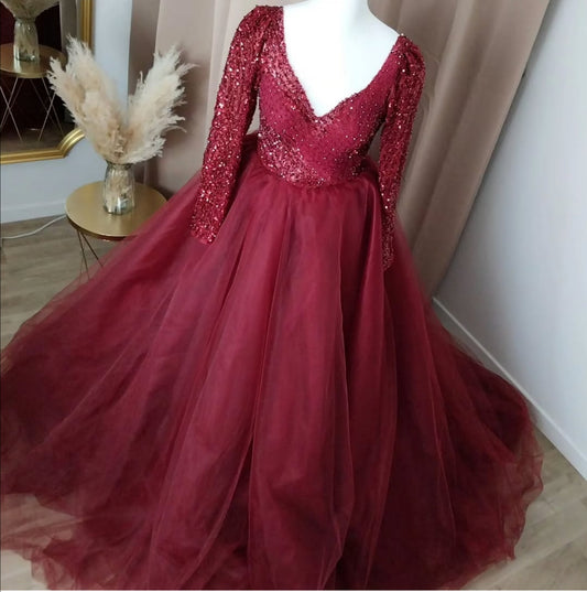 Robe Aliyah Bordeaux